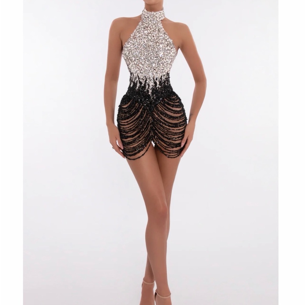 Albina Dyla Two Tone Sleeveless party dress